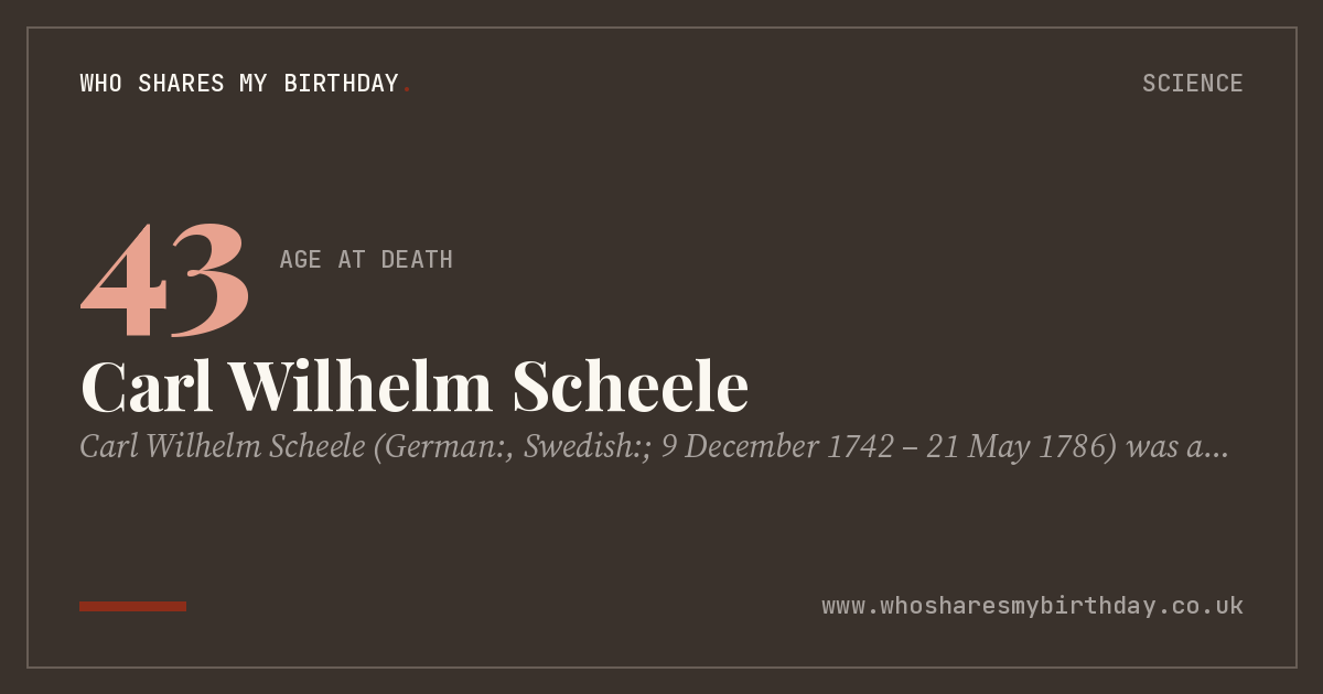 Carl Wilhelm Scheele