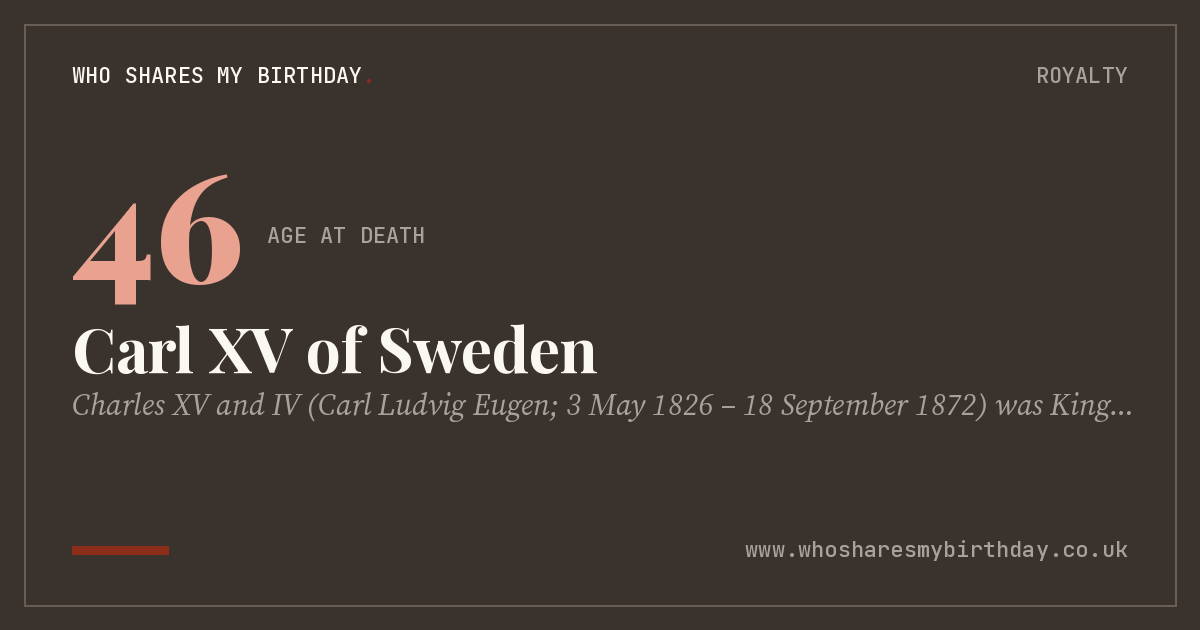 Carl XV of Sweden