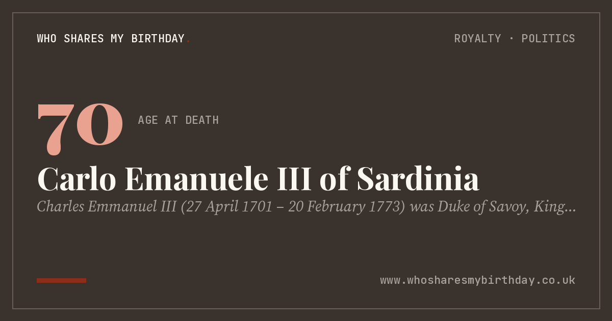 Carlo Emanuele III of Sardinia