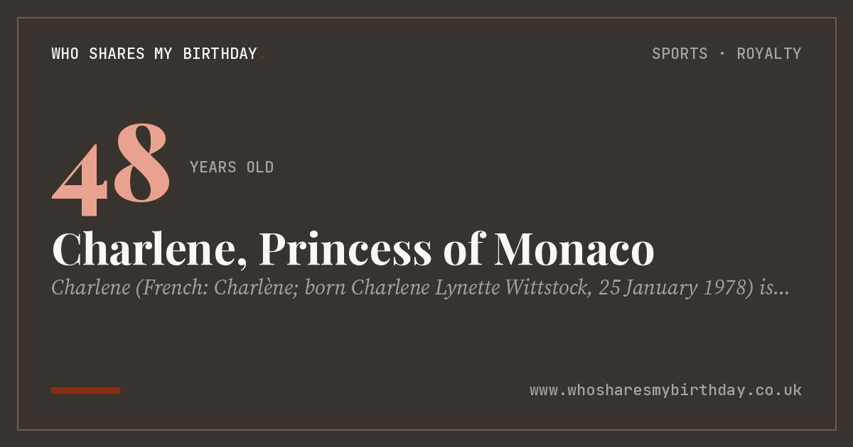 Charlene, Princess of Monaco