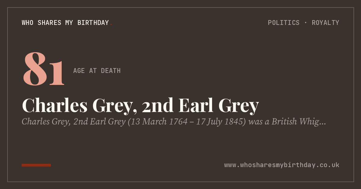 Charles Grey, 2nd Earl Grey