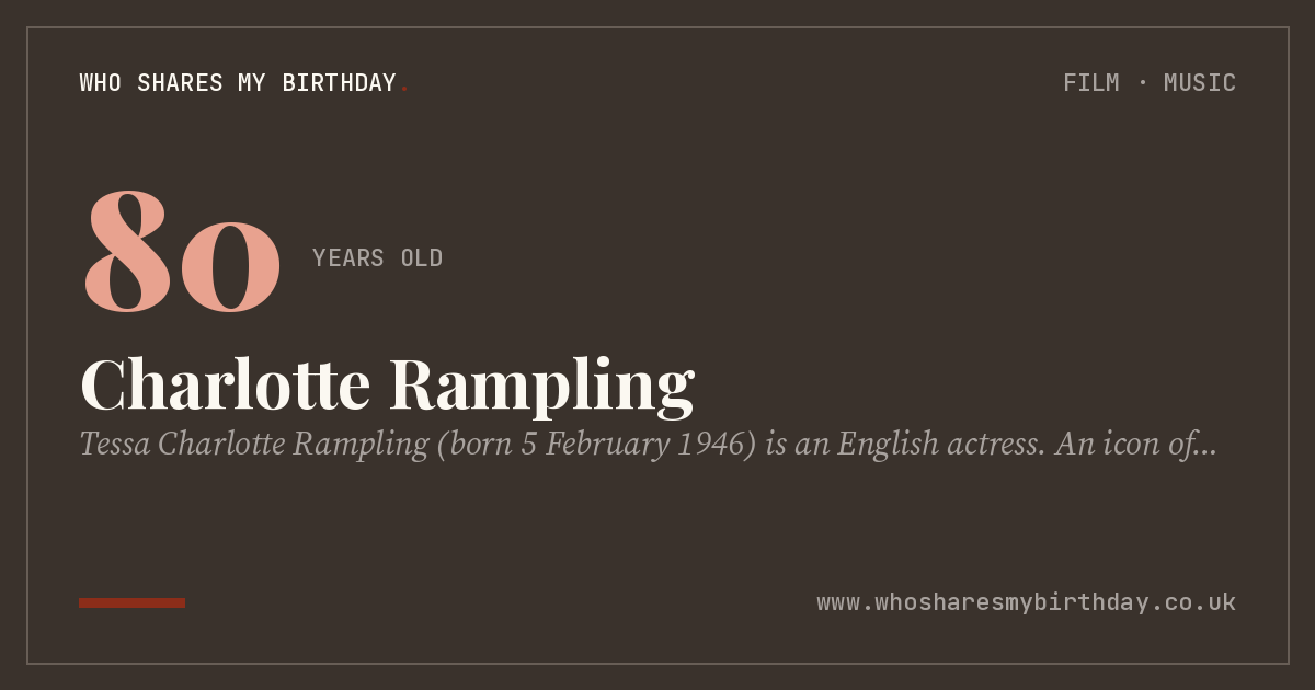 Charlotte Rampling