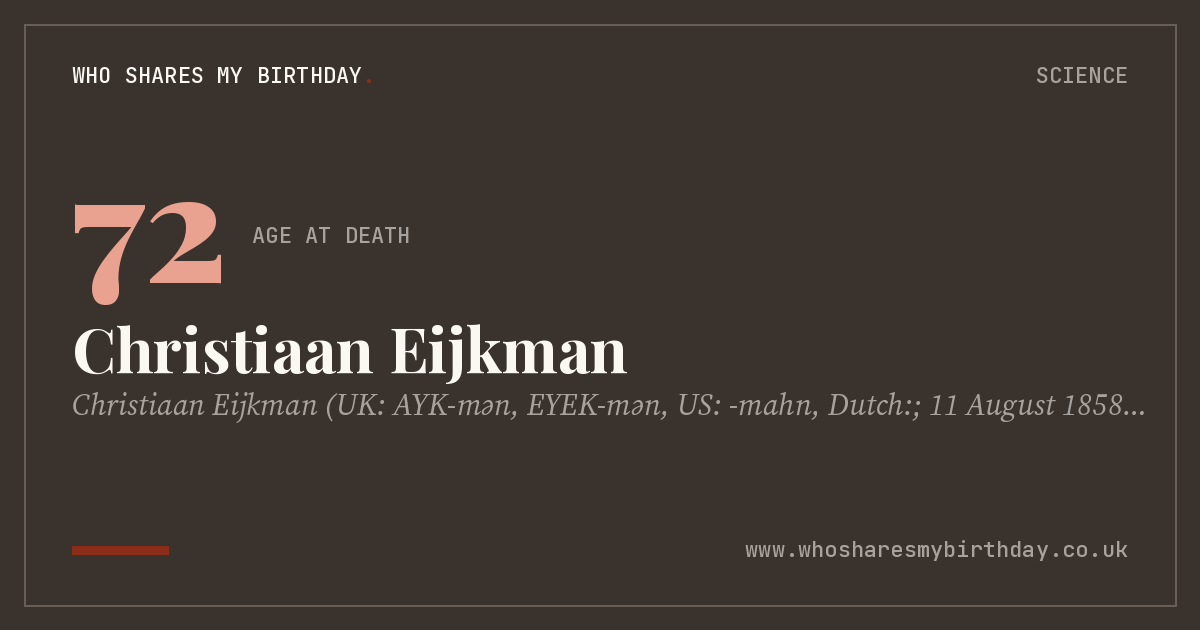 Christiaan Eijkman