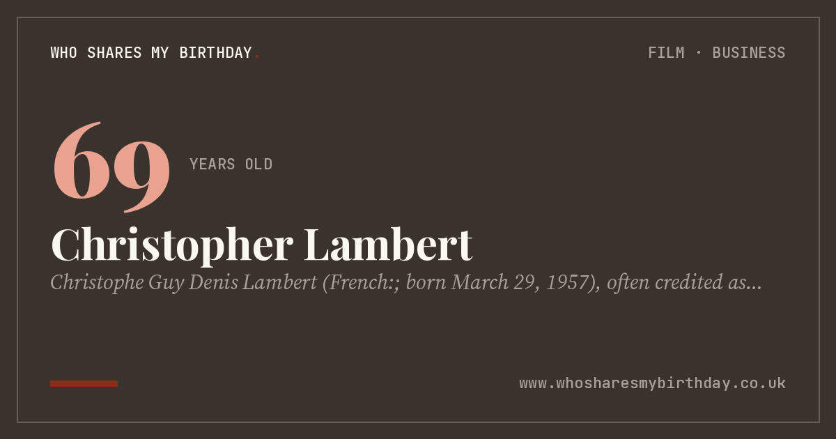 Christopher Lambert