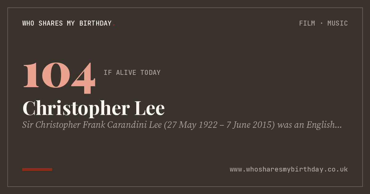 Christopher Lee