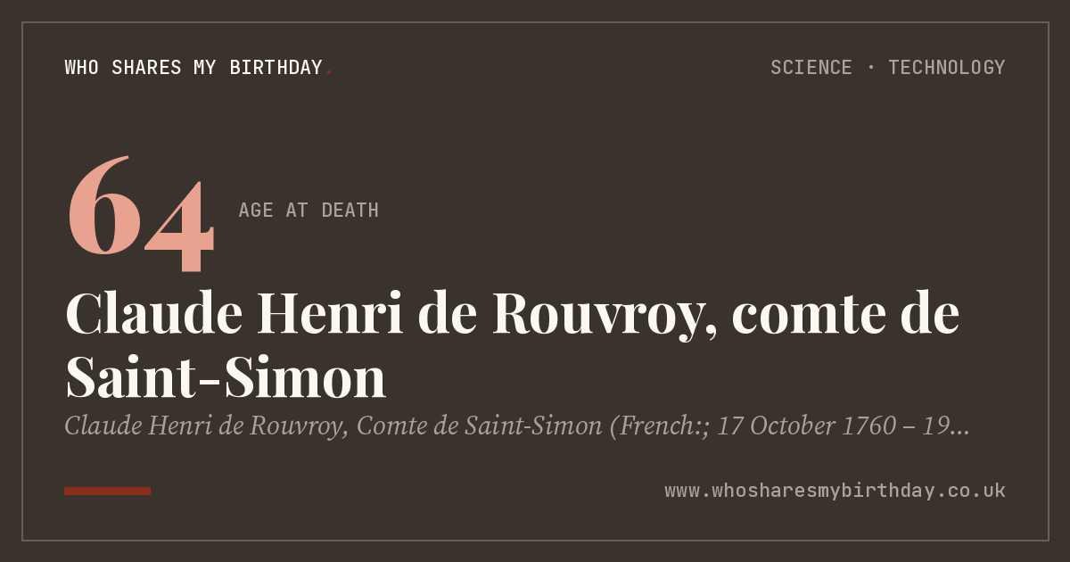 Claude Henri de Rouvroy, comte de Saint-Simon