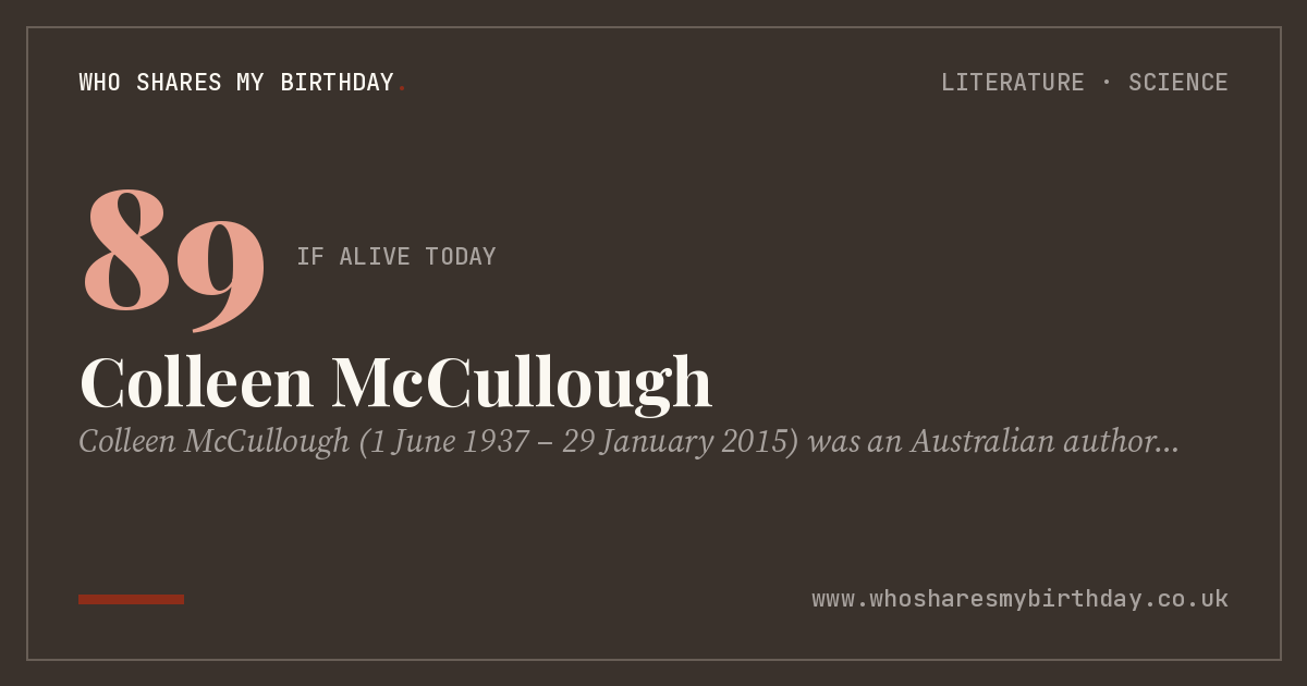 Colleen McCullough