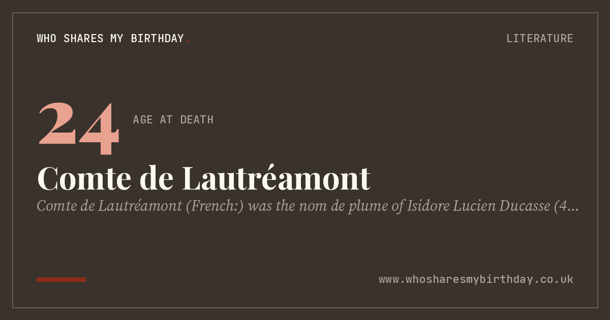 Comte de Lautréamont