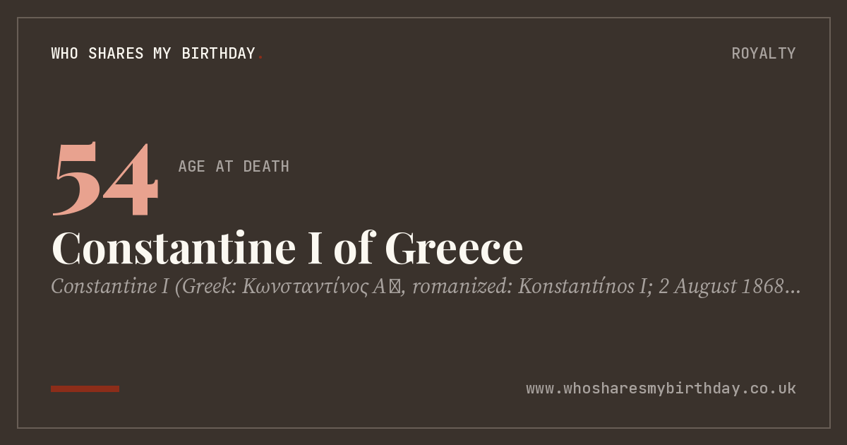 Constantine I of Greece