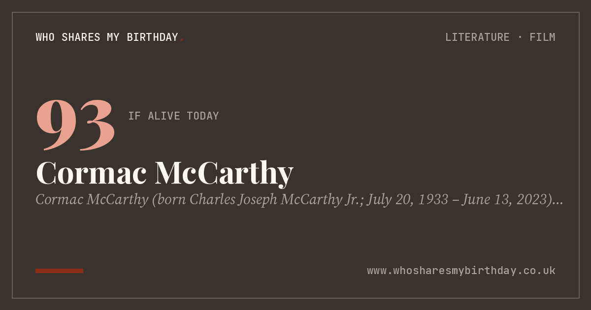 Cormac McCarthy