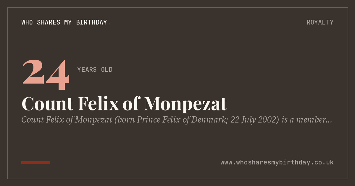 Count Felix of Monpezat