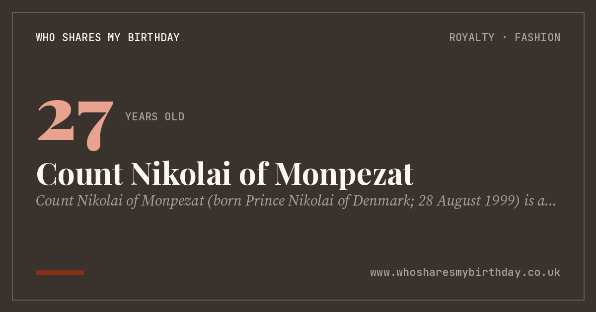 Count Nikolai of Monpezat