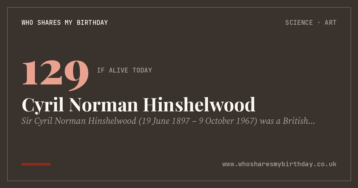 Cyril Norman Hinshelwood