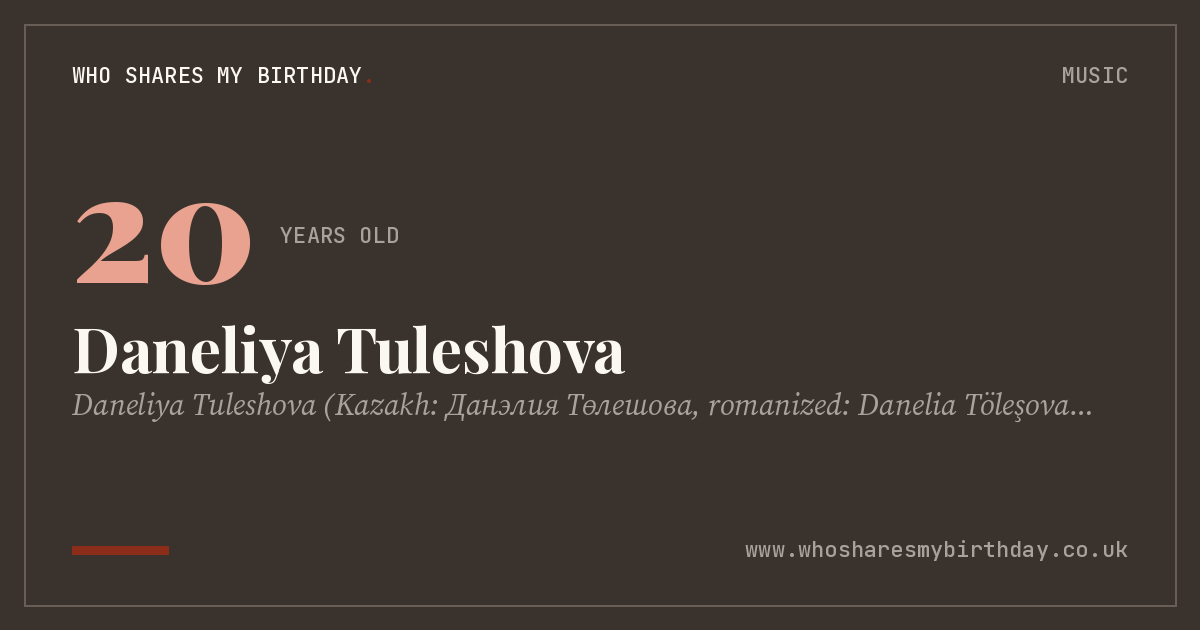 Daneliya Tuleshova
