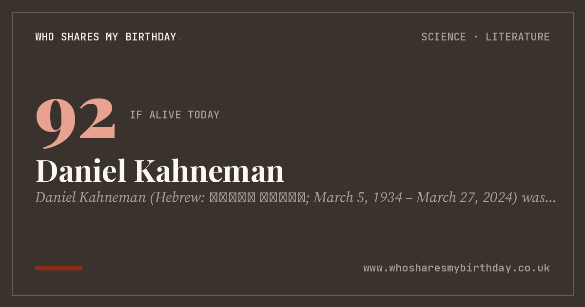 Daniel Kahneman