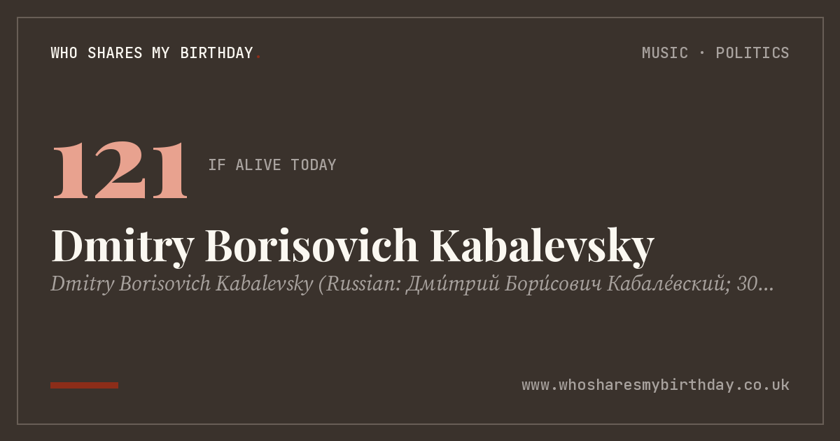 Dmitry Borisovich Kabalevsky