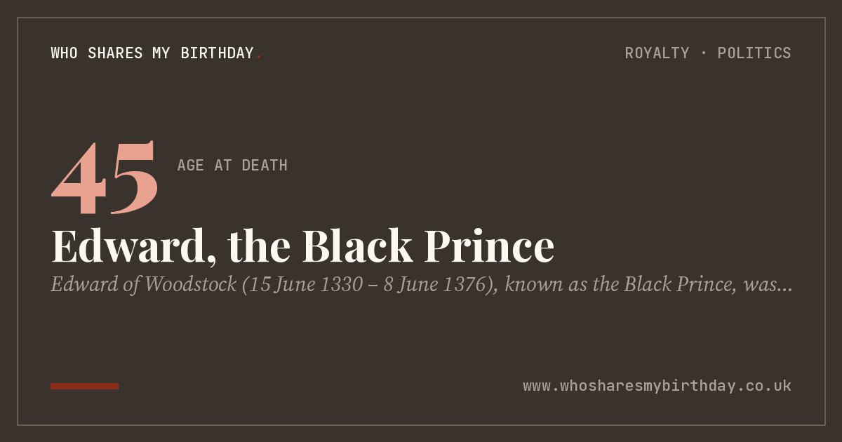 Edward, the Black Prince