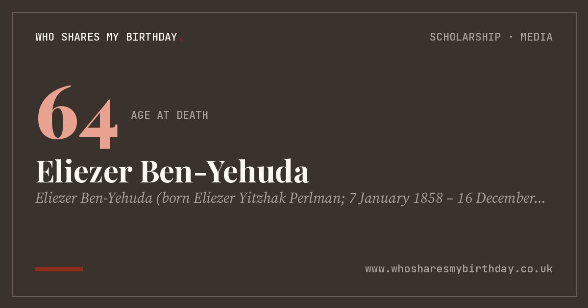 Eliezer Ben-Yehuda