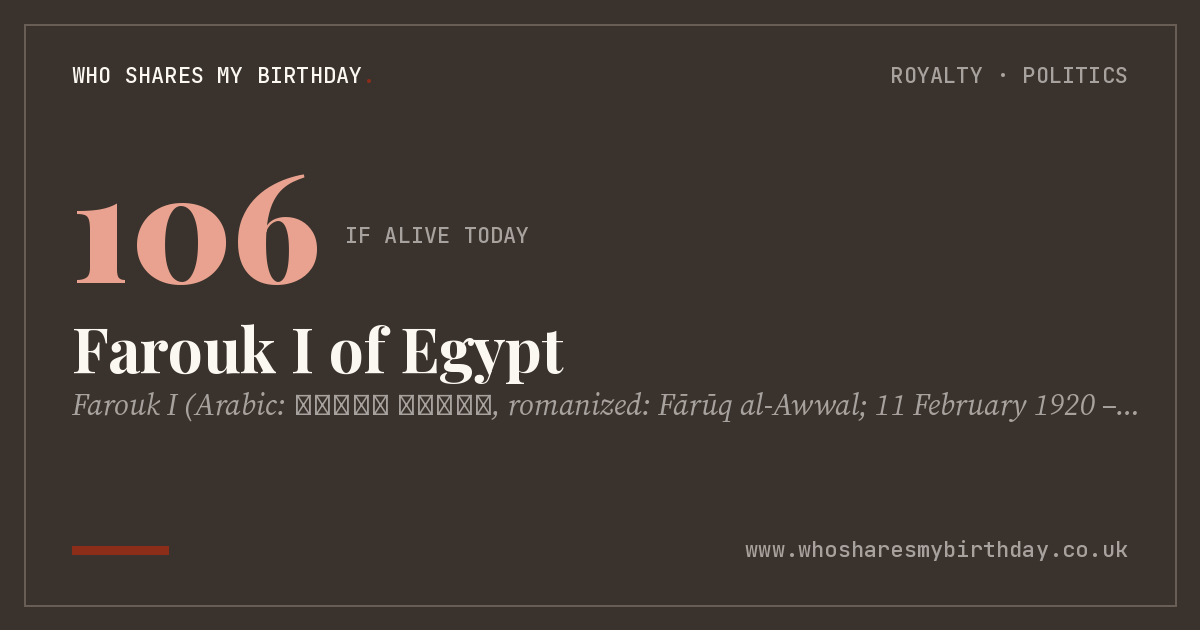 Farouk I of Egypt