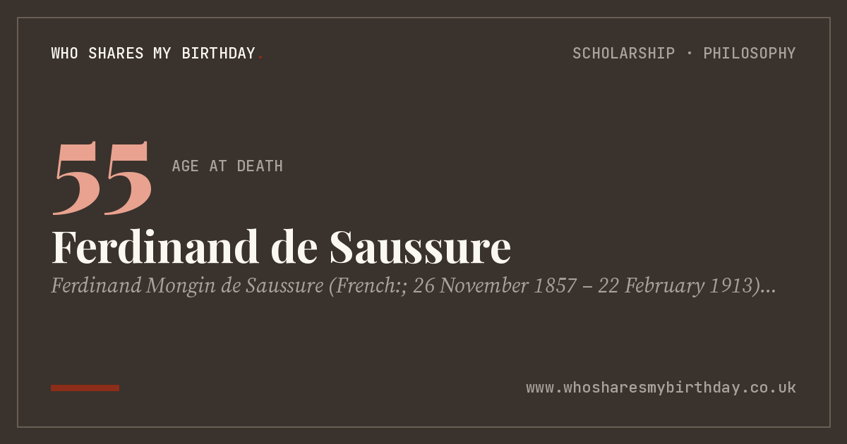 Ferdinand de Saussure