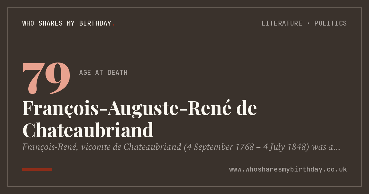 François-Auguste-René de Chateaubriand