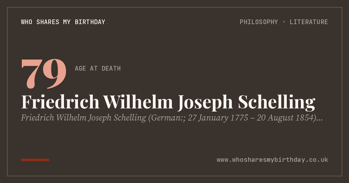 Friedrich Wilhelm Joseph Schelling
