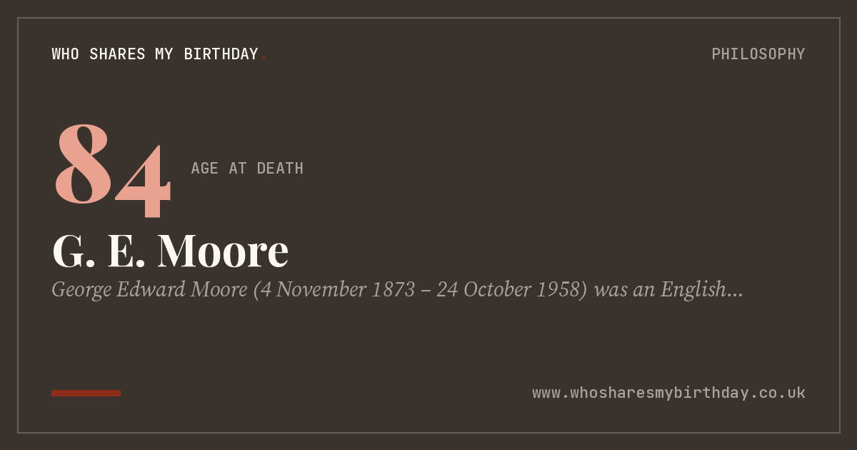 G. E. Moore