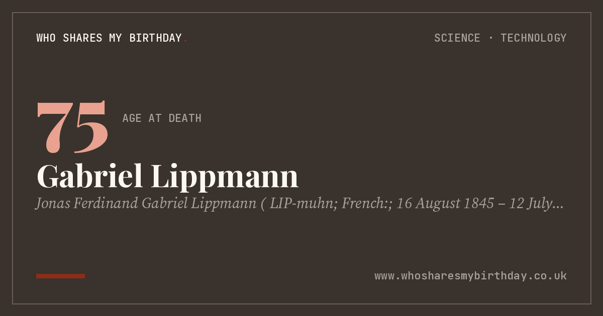 Gabriel Lippmann