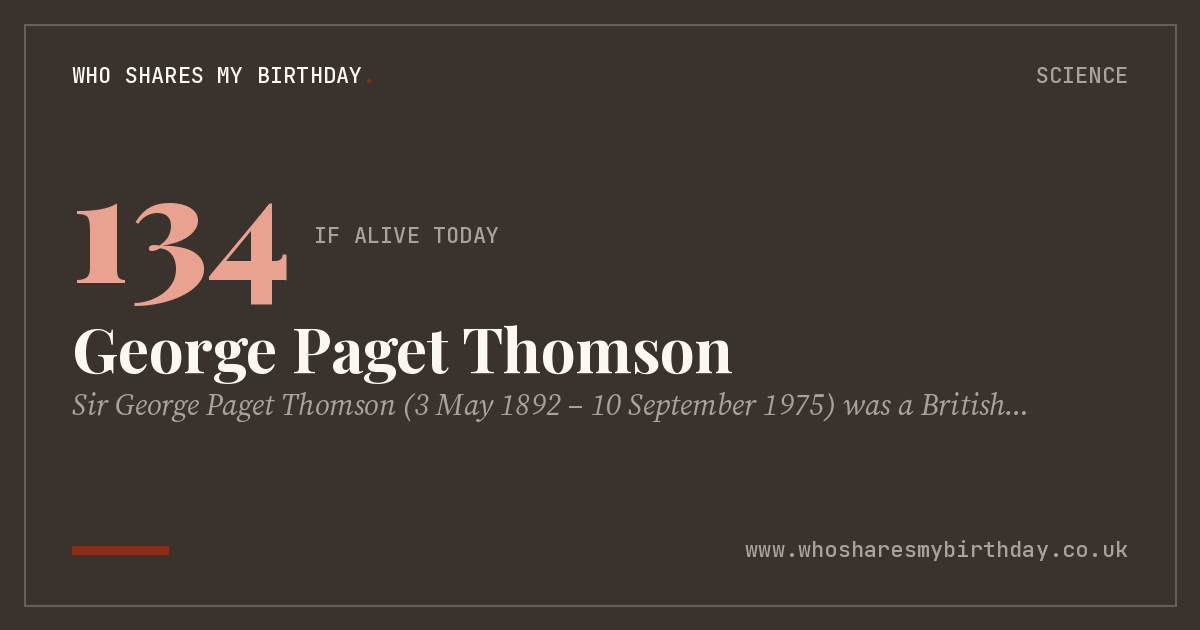 George Paget Thomson