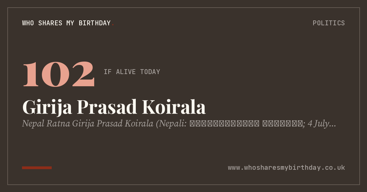 Girija Prasad Koirala