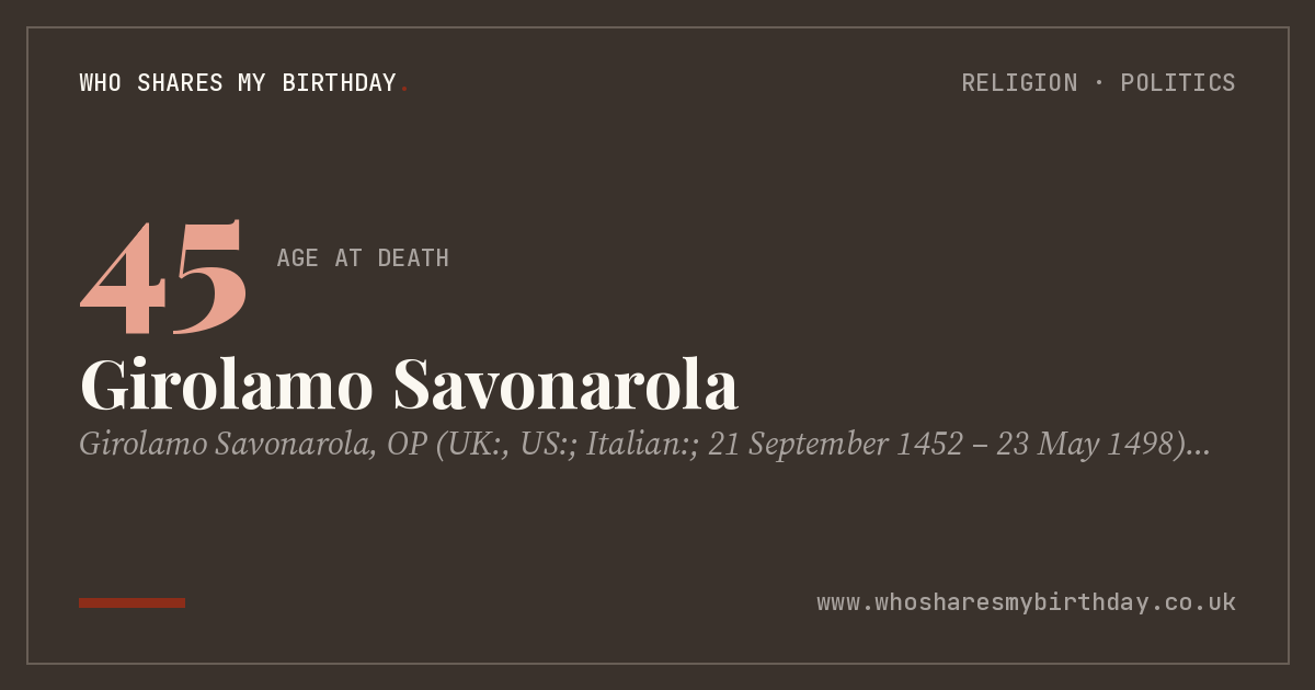 Girolamo Savonarola