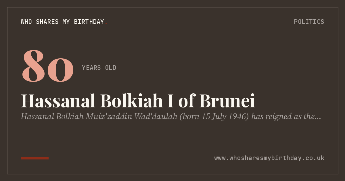 Hassanal Bolkiah I of Brunei