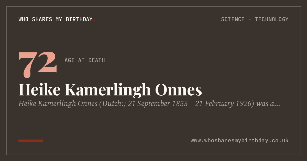 Heike Kamerlingh Onnes
