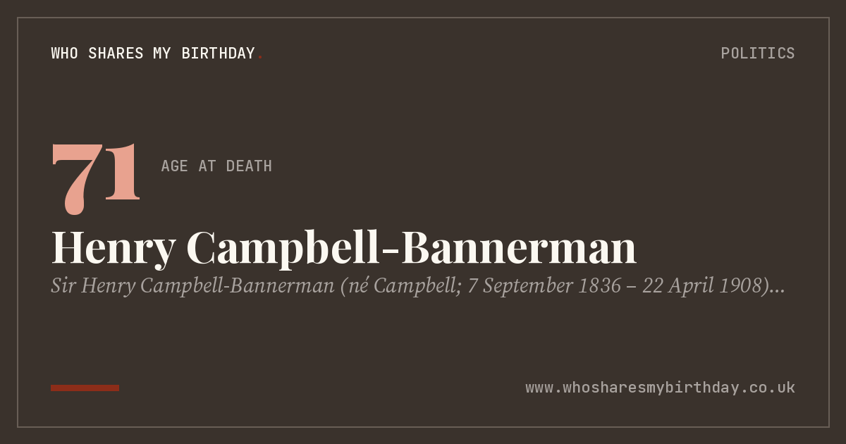 Henry Campbell-Bannerman
