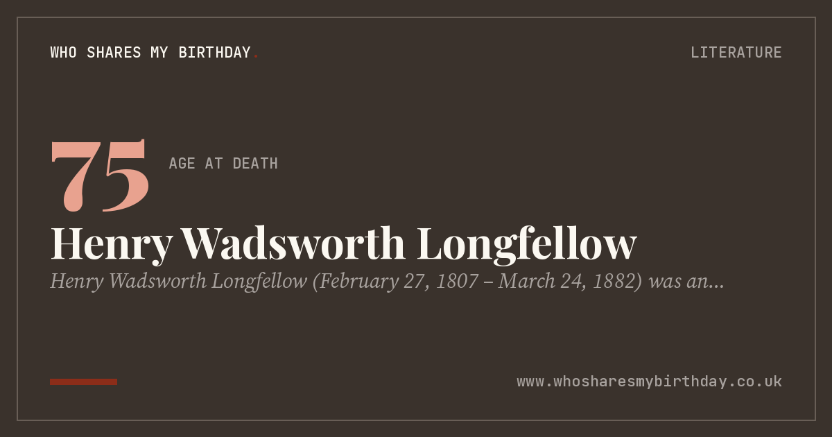 Henry Wadsworth Longfellow