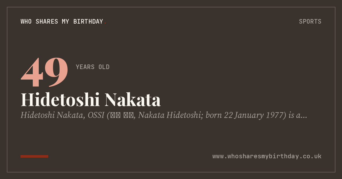 Hidetoshi Nakata
