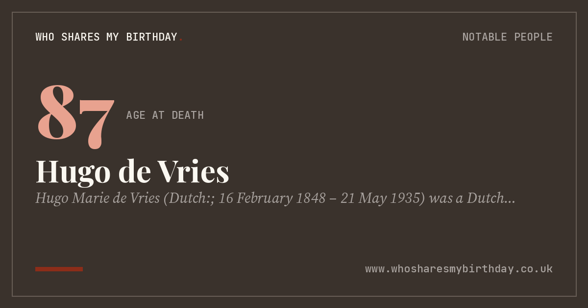 Hugo de Vries