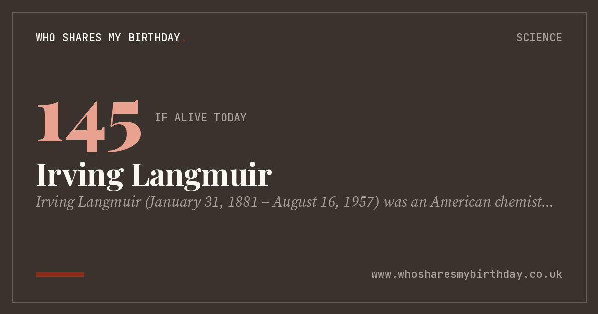 Irving Langmuir