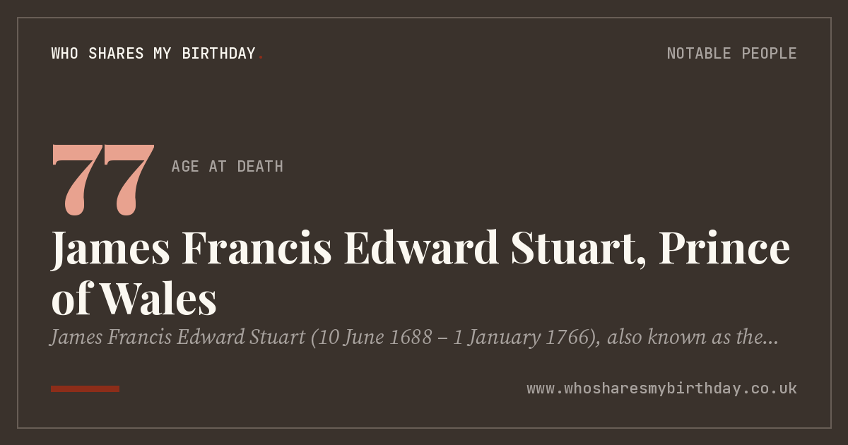 James Francis Edward Stuart, Prince of Wales