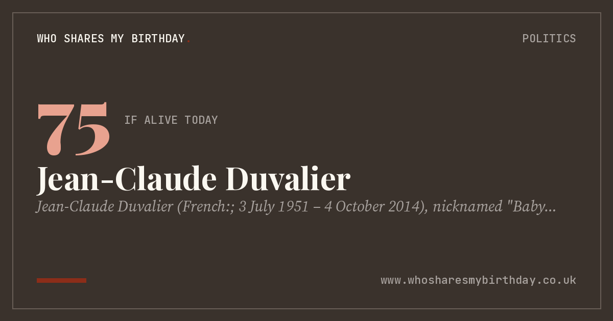 Jean-Claude Duvalier