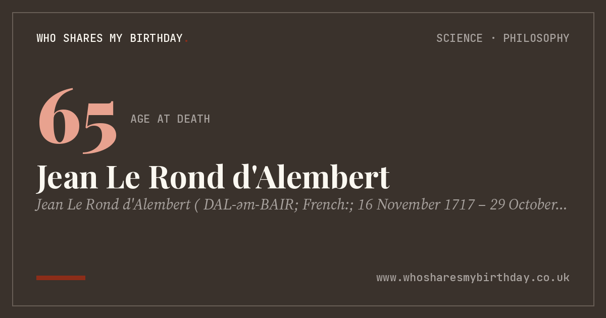 Jean Le Rond d'Alembert