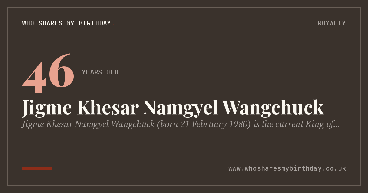 Jigme Khesar Namgyel Wangchuck