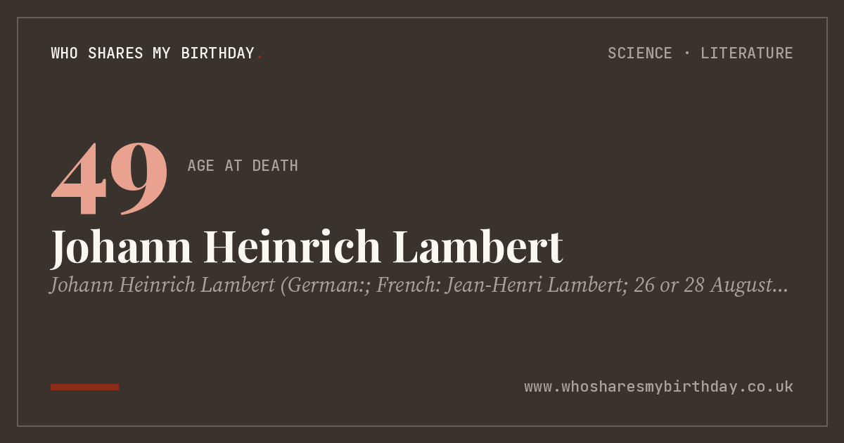 Johann Heinrich Lambert