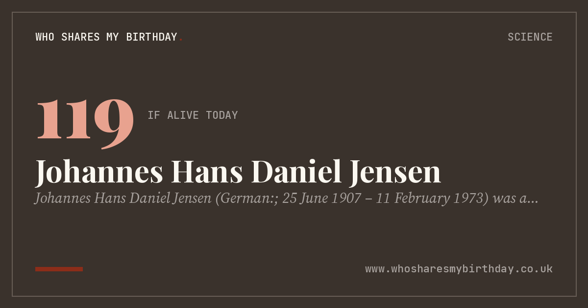 Johannes Hans Daniel Jensen