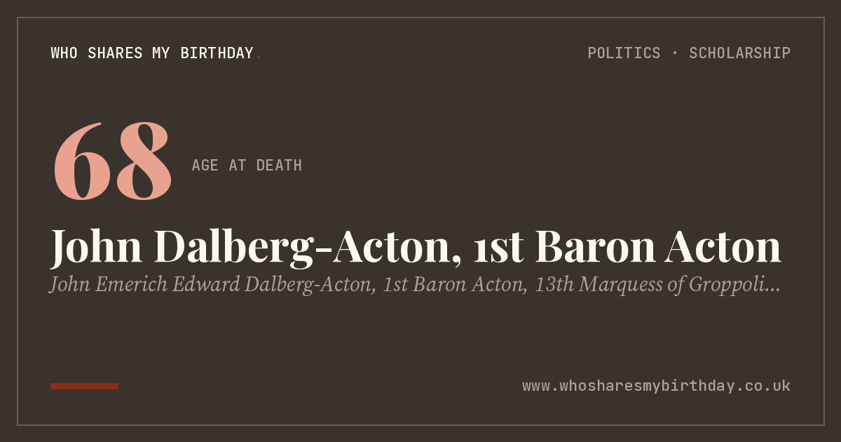 John Dalberg-Acton, 1st Baron Acton