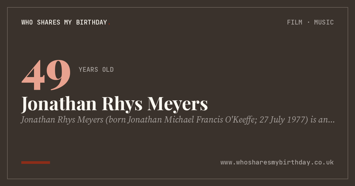 Jonathan Rhys Meyers