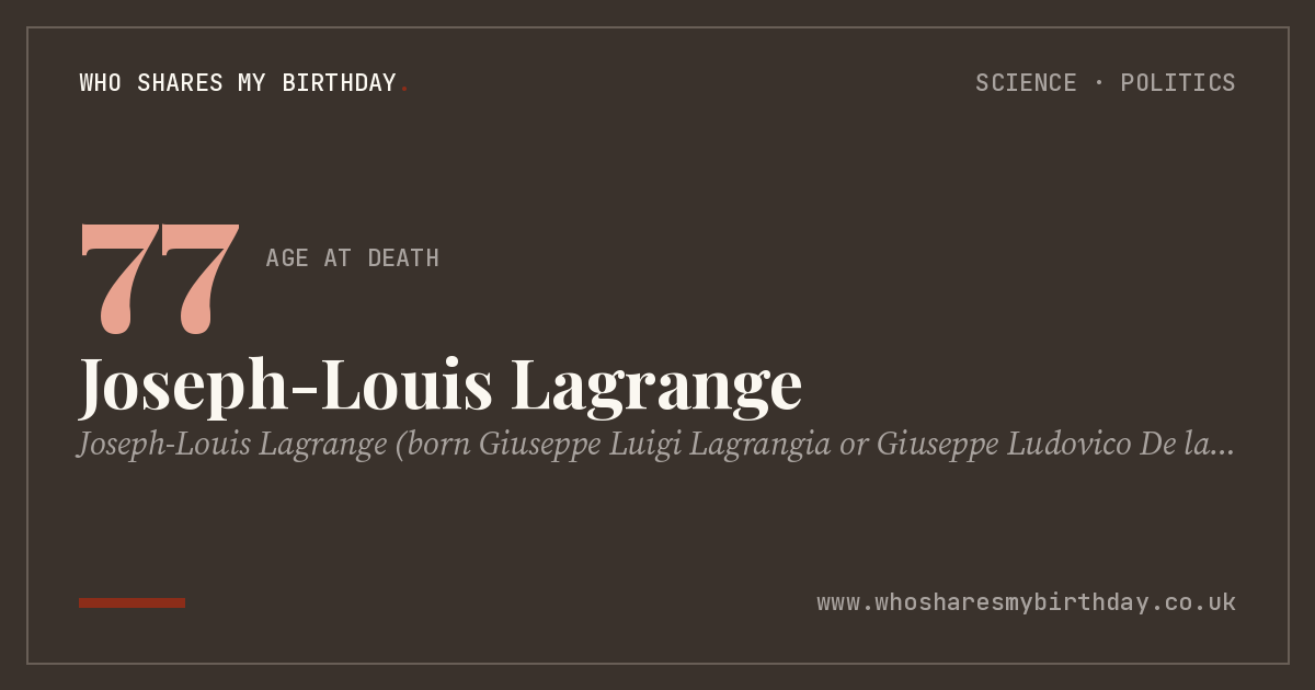Joseph-Louis Lagrange