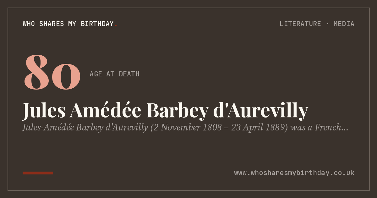 Jules Amédée Barbey d'Aurevilly