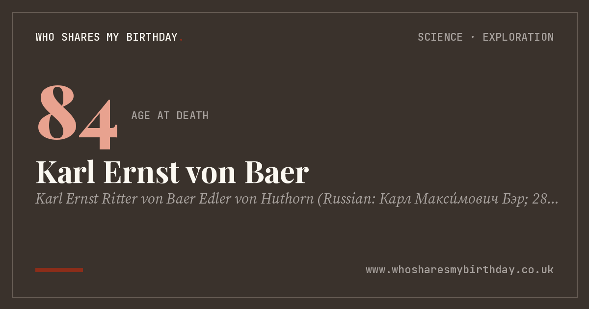 Karl Ernst von Baer