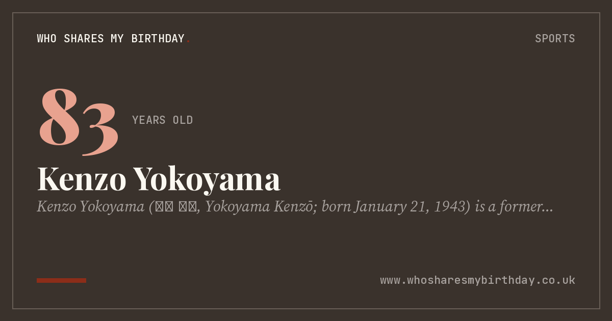 Kenzo Yokoyama